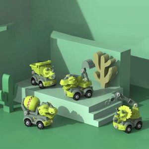 Conjunto 4 Camiões de Dinossauros