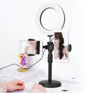 Ring Light com Suporte para 2 Telemóveis